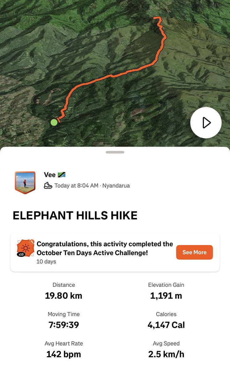 Violetotina's tweet image. Elephant hills is such a toxic hiking spot😭I was rained on ,I slid and fell so many times i lost count 🥹! Eniwez ,I did a 19km hike today and had a hot chai dawa #Hiker #fitbabe and ⁦@winekenobi_⁩ you are banned from planning our adventures going forward 🥹😂