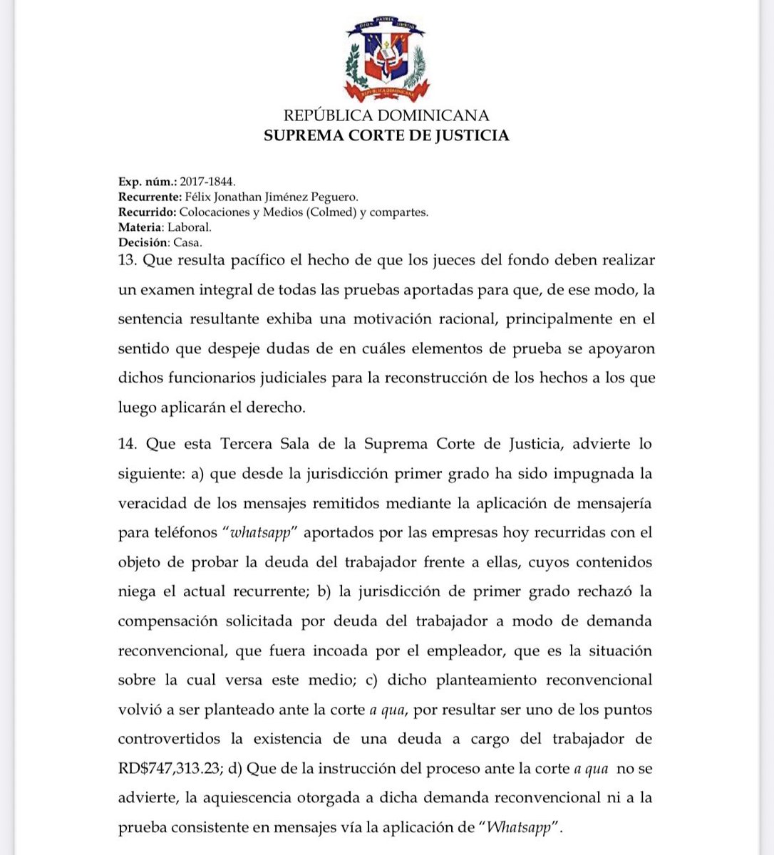 mardelancer's tweet photo. Los chats de WhatsApp son admisibles, como prueba, pero deben autenticarse y corroborarse (identidad de intervinientes; integridad del hilo; peritaje cuando sea pertinente. ⬇️

https://t.co/IpCCURF6uP https://t.co/eG7bvZ8bXV