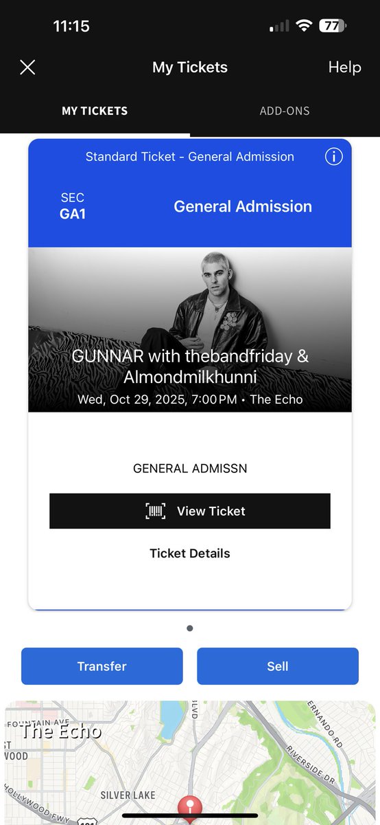 YumikoEmily's tweet photo. SELLING 1 @gunnargehl  TICKET @ The Echo for this Wed. October 29th. I’m asking for $18. It’s selling on Ticket Master for $20-25 (without tax)  
I was so looking forward but unfortunately I can’t make it anymore :( I just want someone else so have a good time ❤️ https://t.co/0siI86Lb0a