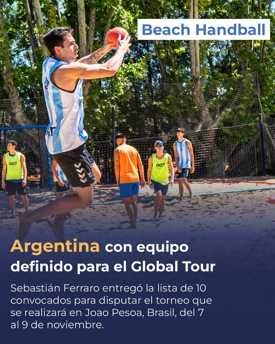 El seleccionado masculino de #BeachHandball disputará por primera vez la etapa final del IHF Global Tour, en donde se enfrentará a Brasil, Croacia y España.

argentina.gob.ar/noticias/beach…