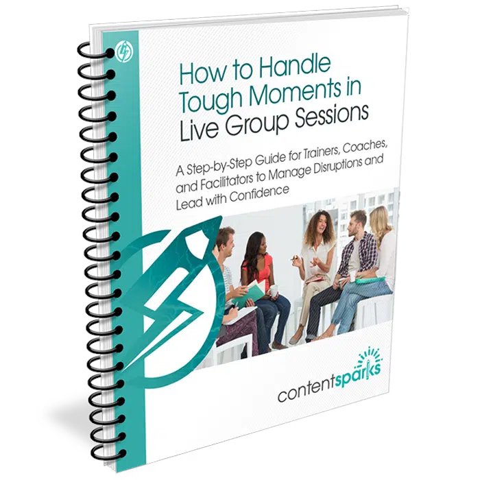 DonnaSLam's tweet image. Are your live group sessions going off track? The "How to Handle Tough Moments in Live Group Sessions" PLR Workbook from Sharyn Sheldon teaches how to navigate them. Includes slides and facilitator instructions. #struggle #problemsolution Just $27 at DonnaPresents.com/HandleToughMom…