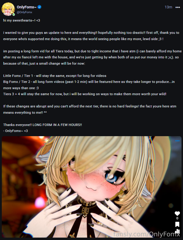 OnlyFomx's tweet image. little update for everyone who sees my blu site stuff~! &amp;lt;3