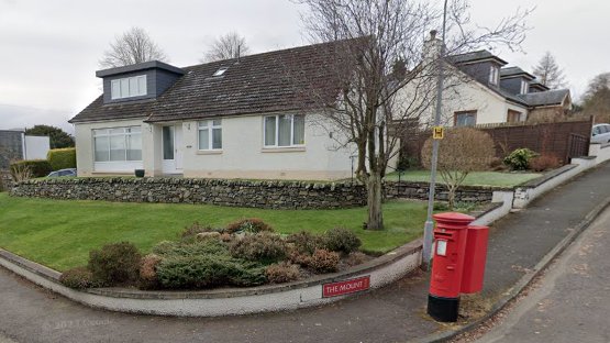 Backpack postbox at The Mount, #Peebles, Scotland, for #postboxsaturday