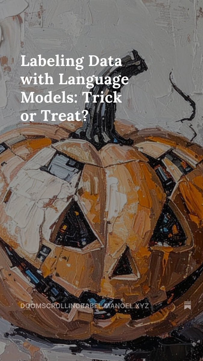 manoelribeiro's tweet image. The debate over “LLMs as annotators” feels familiar: excitement, backlash, and anxiety about bad science. My take in a new blogpost is that LLMs don’t break measurement; they expose how fragile it already was.
doomscrollingbabel.manoel.xyz/p/labeling-dat…