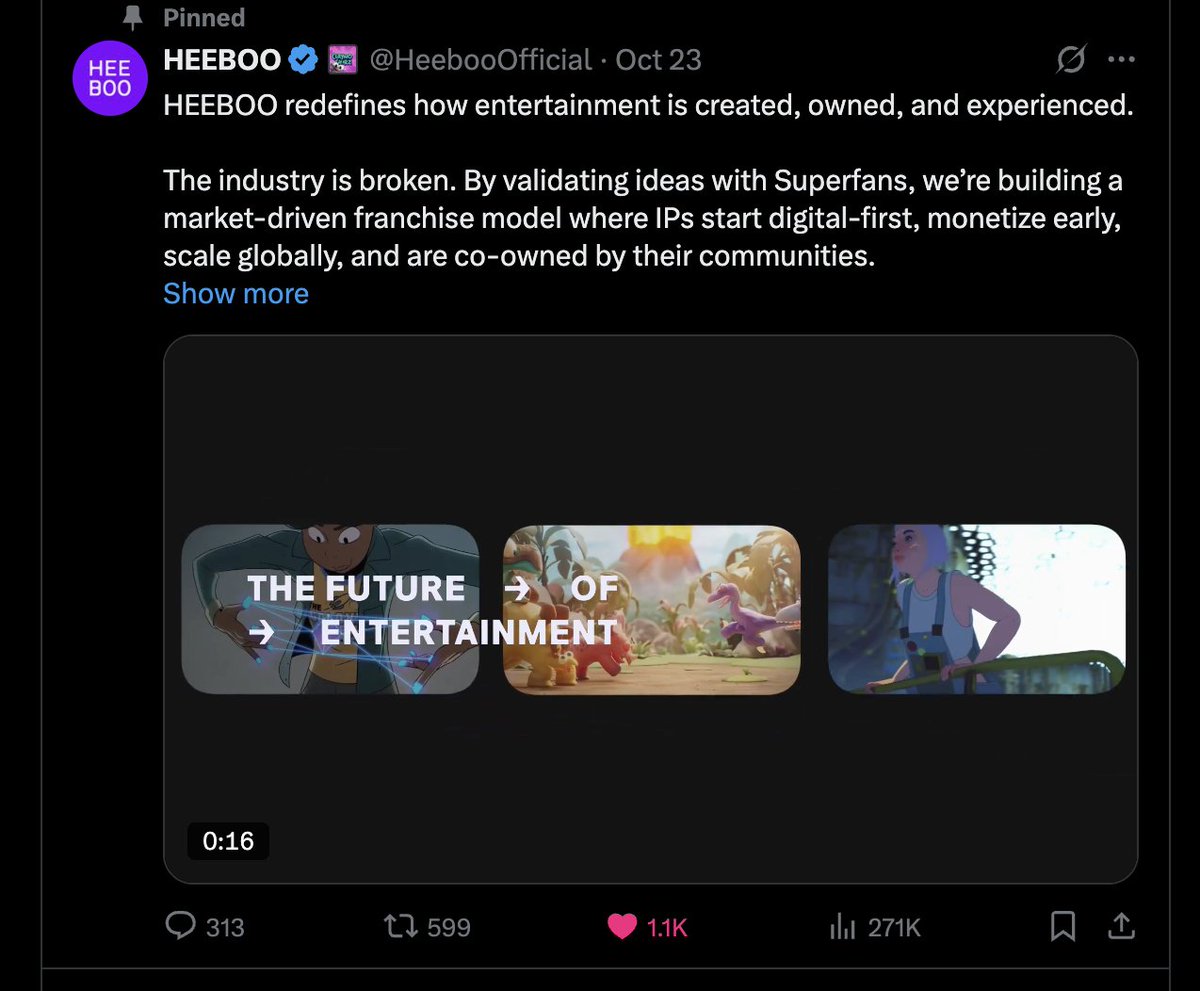 Pudgy Penguins announcing collab with Kung Fu Panda.
Bored Ape Yacht Club announcing Bored Ape Studio.
Clauynosaurz announcing HEEBOO.

What a start for Q4.