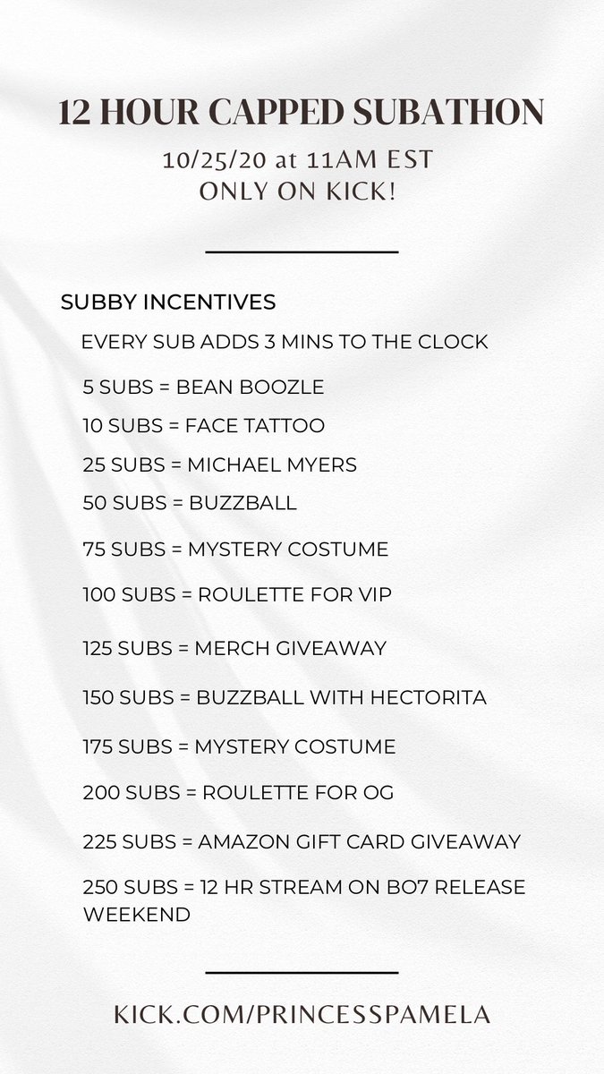 WERE LIVEEEEE 3 HOURS LEFT ON THE TIMER COME SAY HI 💚💚
KICK.COM/PRINCESSPAMELA