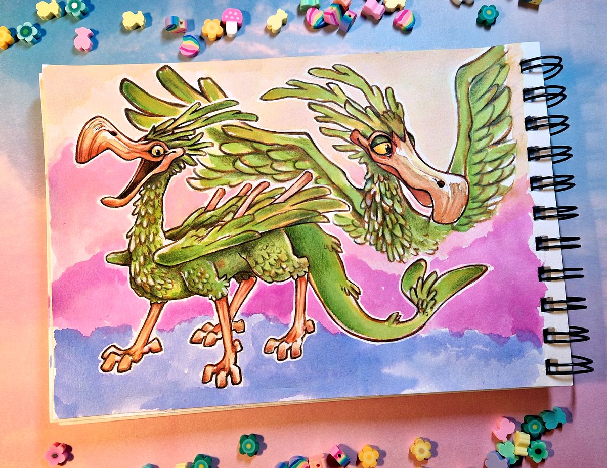 Finished Keeper yesterday and what a wild and colorful ride! Had to draw Twig 💚

<a href="/DoubleFine/">Double Fine</a> <a href="/TimOfLegend/">TimOfLegend</a> #LeePetty #DoubleFine #Keeper