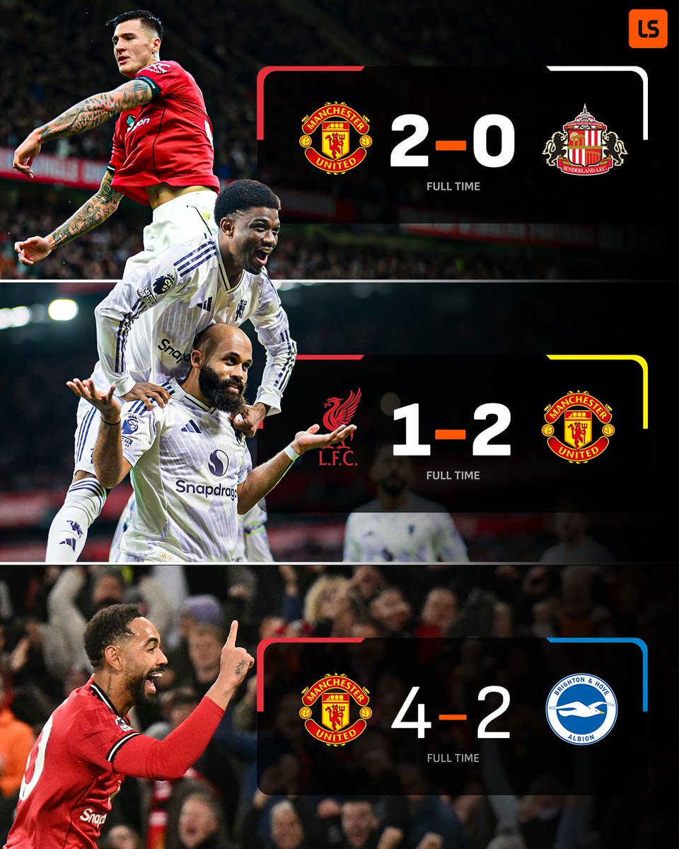 The Red Devils win their 3rd straight Premier League match for the first time since February 2024 🤩🔥💫