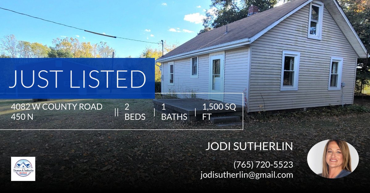 jsutherlin7's tweet photo. 📍 Just Listed 📍 Take a look at this fantastic new property that just hit the market located at 4082 W County Road 450 N in Greencastle. Reach out here or at (765) 720-5523 for more information!

Listed by Cheryl Thomas

Jodi Suth... https://t.co/DKk3w74Ns7 https://t.co/AQrZgQiN91