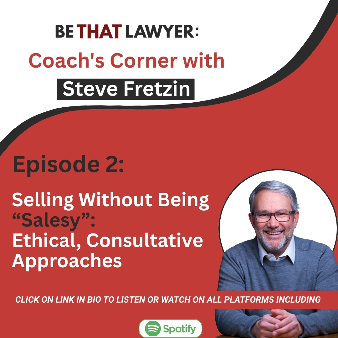 stevefretzin's tweet image. Why do so many lawyers waste hours on maybes?

Click the bio link to watch the full episode.
bio.link/stevefretzin

#LawyerTips #LegalBusinessDevelopment #SalesFreeSelling #LawFirmSuccess #BusinessDevelopment