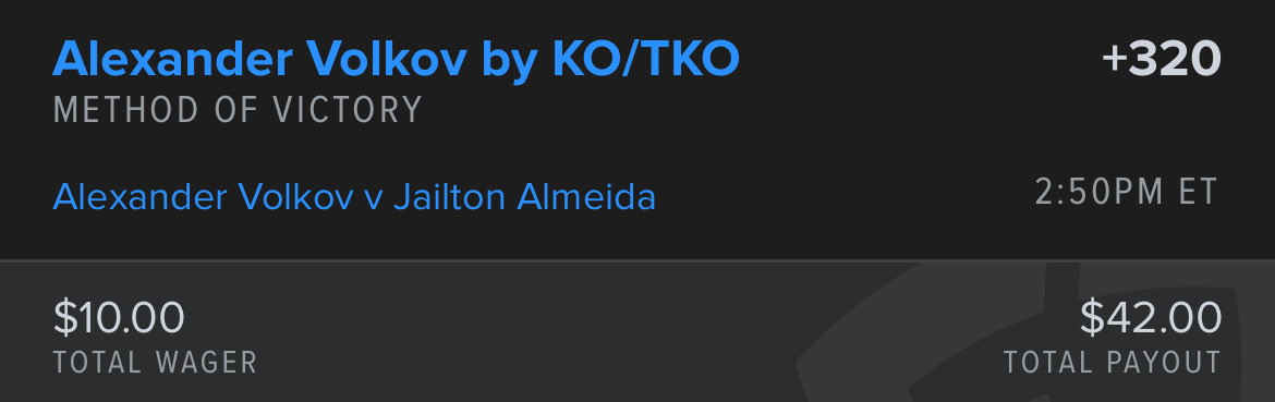 NewGenSB's tweet photo. Alexander Volkov to win by KO/TKO +320 

#UFC321 https://t.co/pnMTEeZFNw