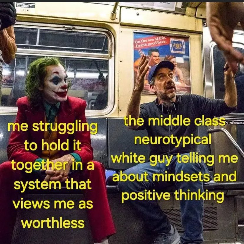 Inhumansoflate1's tweet image. Toxic positivity is a class issue . The rich tell us to be positive and have the right perspective from their mansions