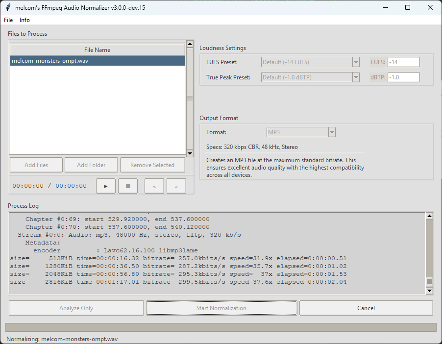 melcom_'s tweet photo. 🎃 melcom's FFmpeg Audio Normalizer v3 (Halloween Edition)
This is a complete rewrite from the ground up. Say goodbye to normalizing files one-by-one, because BATCH PROCESSING is finally here! Drop in entire folders and let it run.
💾 https://t.co/tYqUhAj35G
#Demoscene #Music https://t.co/XrHmCStDEO