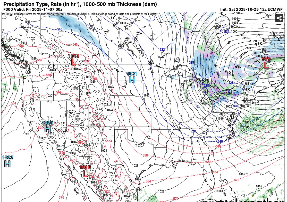 chazzzwx's tweet image. INSANE arctic blast on the 12z ECMWF! 😱

#LOCKITIN