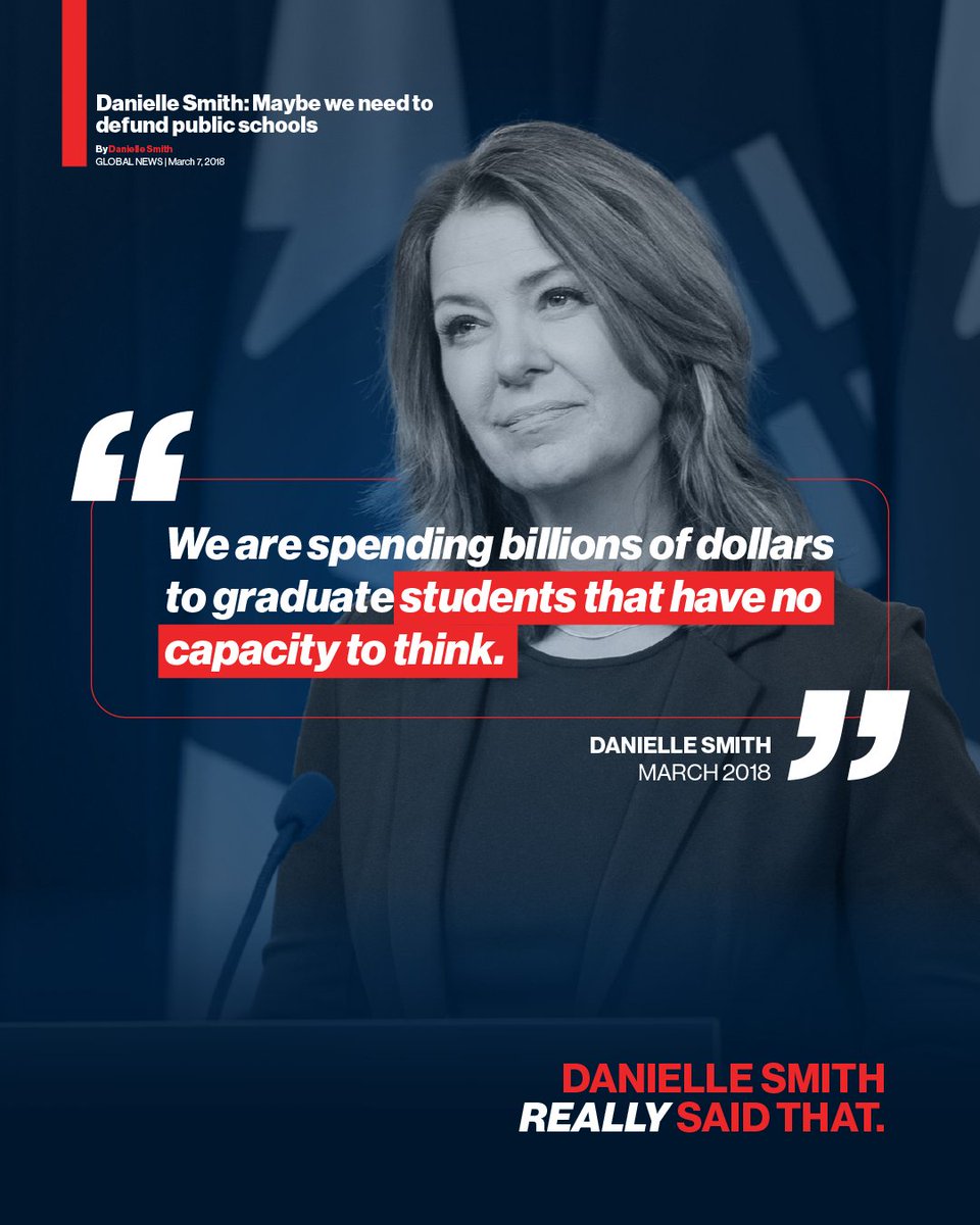 albertaNDP's tweet image. When Danielle Smith tells us who she is, let&apos;s believe her.