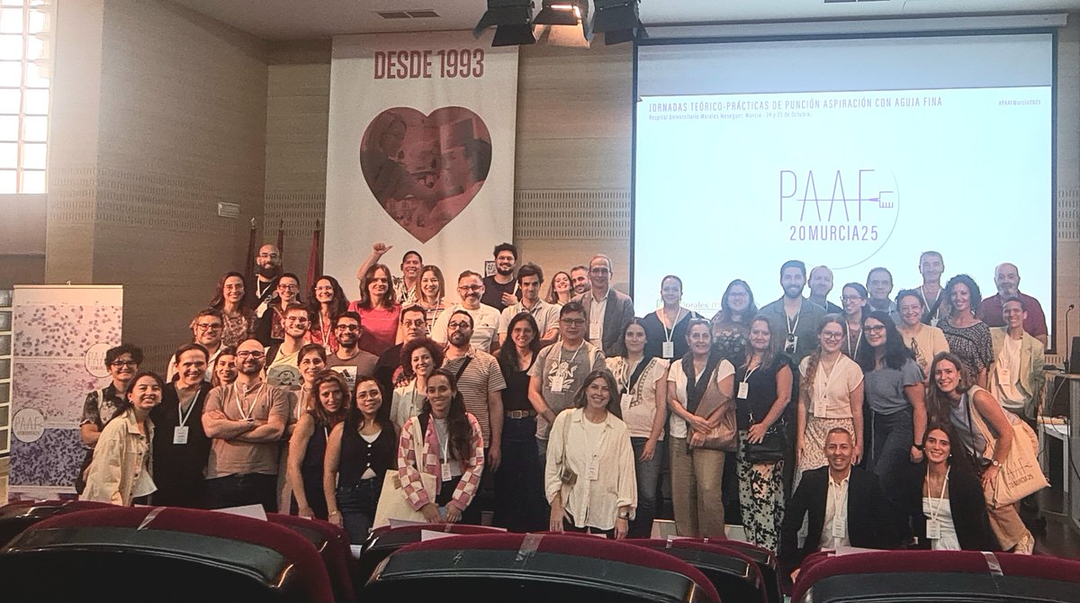 PAAF_2025's tweet image. ❤️ Gracias a los maravillosos ponentes y a los participantes y asistentes de Madrid, Gran Canaria, Zaragoza, Alicante, Elche, Vigo, Jerez de la Frontera, Ciudad Real, Hellín, Córdoba, Cartagena, Murcia...
Jornadas de #PAAF #PAAFMurcia2025 en @Area6VegaMedia #AnatomíaPatológica