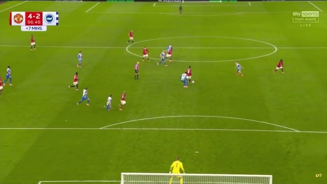 TheFergusonWay's tweet image. HOW DID BRUNO KNOW MBEUMO'S MAKING THAT RUN??? HE'S INSANE