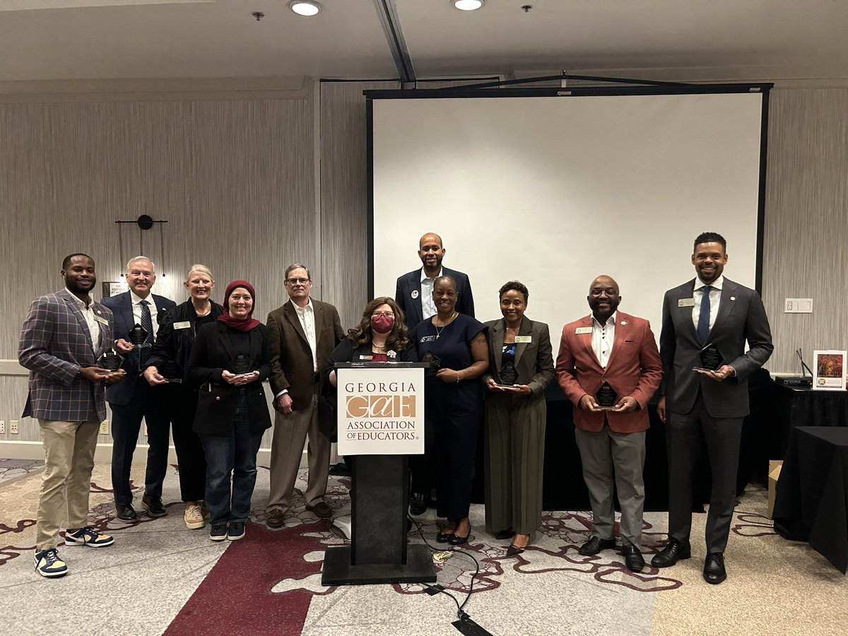 BerryforGA's tweet photo. This one means a lot. Deeply honored to receive the GAE Honor Roll Award for my work in education advocacy over session. I owe so much to the teachers who shaped me; Mr. Shockley, Ms. Prince, and my mom. Teachers don’t just teach, we build futures. #gapol #RepBerryWorks https://t.co/m0XfzYXNAm