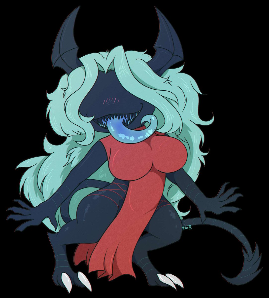 My trusted priest <a href="/PriestOfXurreth/">Priest of Xurreth 🖤🩵🖤</a> have gone and done it again, such a sweet surprise. 🖤 
Amazing and cute art from Ribo. You can find them here! bsky.app/profile/stella….