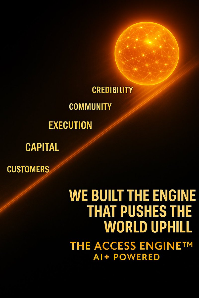 CaytonFlemming's tweet image. The next era rolls uphill—powering entrepreneurs, businesses, and communities to rise.

We built the engine that makes the climb inevitable.

#TheAccessEngine #GraceFueling #AIPlusPowered #FutureOfBusiness #PeopleProfitPurpose #BuildInPublic