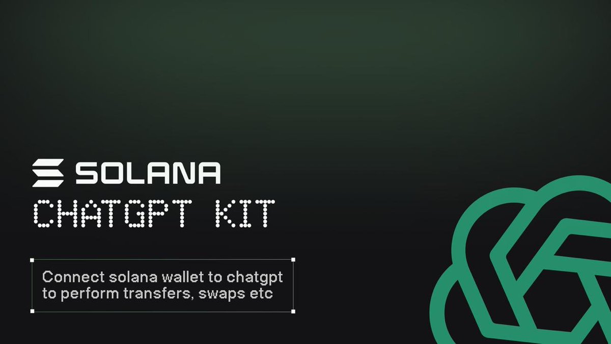 Solana ChatGPT Kit banner showing wallet connection features