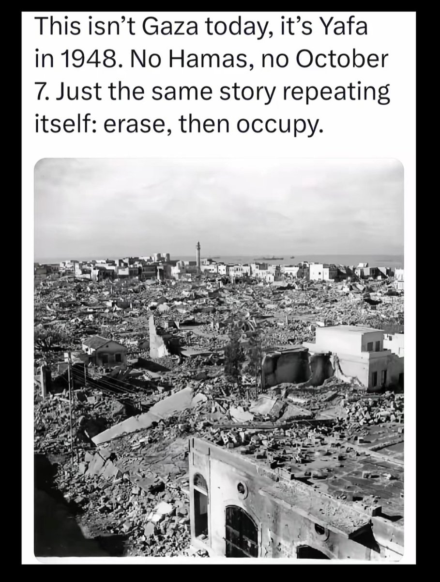 PeterWMurphy1's tweet photo. Erase, then occupy. Zionist Israel has been doing this for decades. #Nakba #Yafa aka #Jaffa #IsraeliTerrorism https://t.co/ftH4I1FCJv