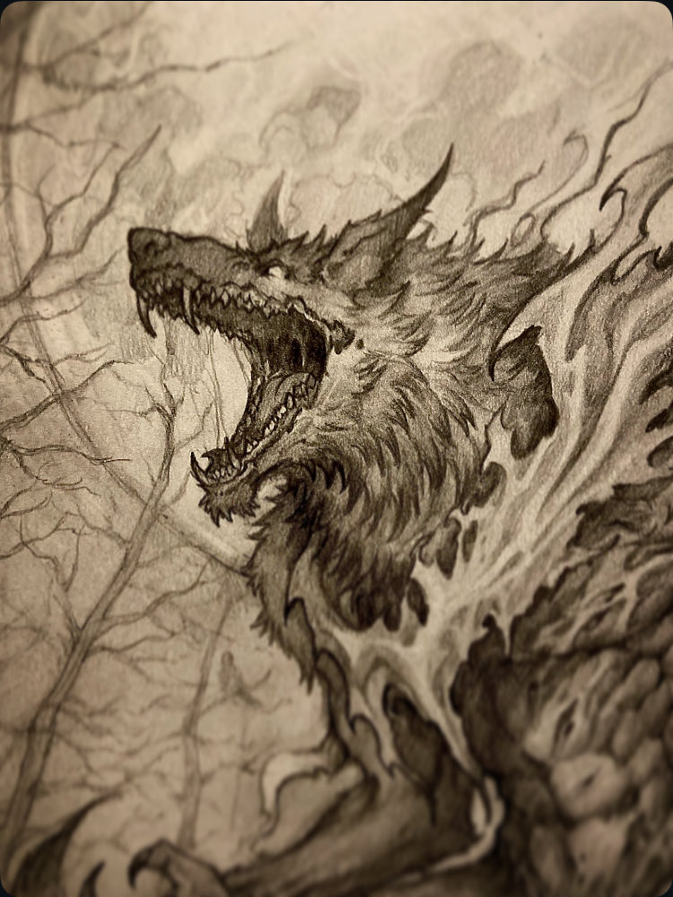 Another Halloween fueled piece for the sketchbook 🎃 this one took a few days slowly working on it on breaks.