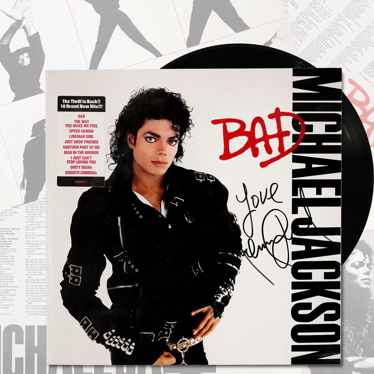 iguide_net's tweet photo. Michael Jackson’s signed Bad (1987) vinyl just sold for $900.
That “Love” autograph and classic cover still hit different after all these years.
See what your records might be worth →https://t.co/hokdNocQ3d
#MichaelJackson #VinylRecords #BadAlbum #MJFans #MusicCollectibles #VinylCommunity #PopCulture #AuctionResults #RecordCollectors #iGuide