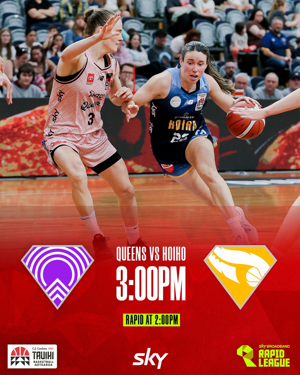 Sunday Hoops Session Locked in 🔒
The Tokomanawa Queens host the Southern Hoiho at Te Rauparaha Arena in  Porirua
Rapid League tips off at 2pm, followed by Tauihi action at 3pm live on <a href="/skysportnz/">Sky Sport NZ</a> 📺⛹️‍♀️

Catch both games live on Sky Sport 5, with Tauihi also streaming on ESPN3