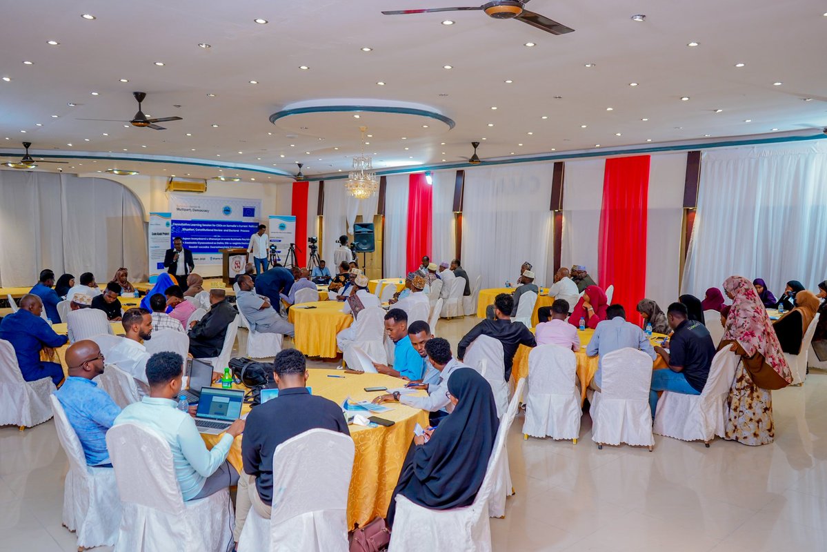 GoleKaab's tweet image. Today, Somali civil society organizations under @SONSA_NSA, through the @GoleKaab project, held a Consultative Learning Session for #CSOs focusing on Somalia’s Current Political Situation, Constitutional Review, and the Electoral Process.
The session brought together key…