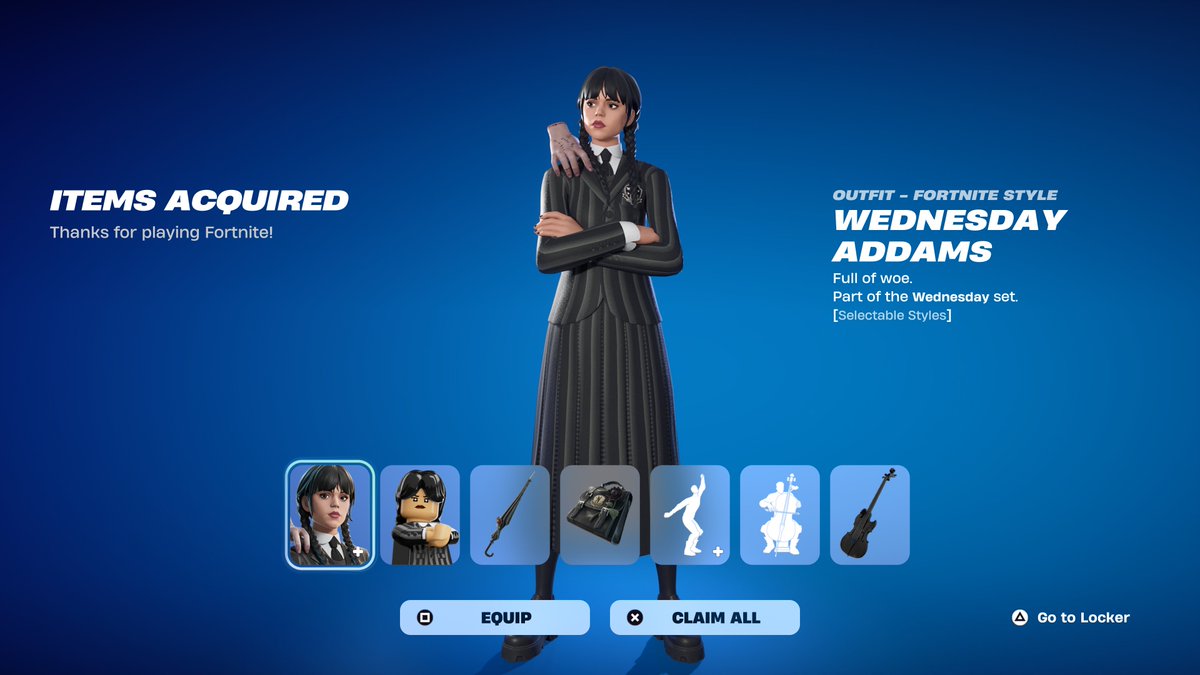Who still needs Fortnite Wednesday Addams skin? 🎁