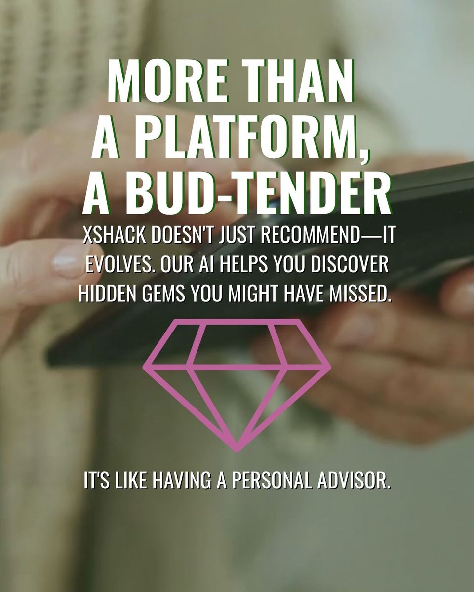 xshackai's tweet photo. Meet XShack — your personal budtender that learns your vibe.
From focus to relaxation, we curate what fits you — with updates, rewards, and hidden gems along the way.

Stop guessing. Start discovering. 💨 #XShack https://t.co/fMTQhQMRE6