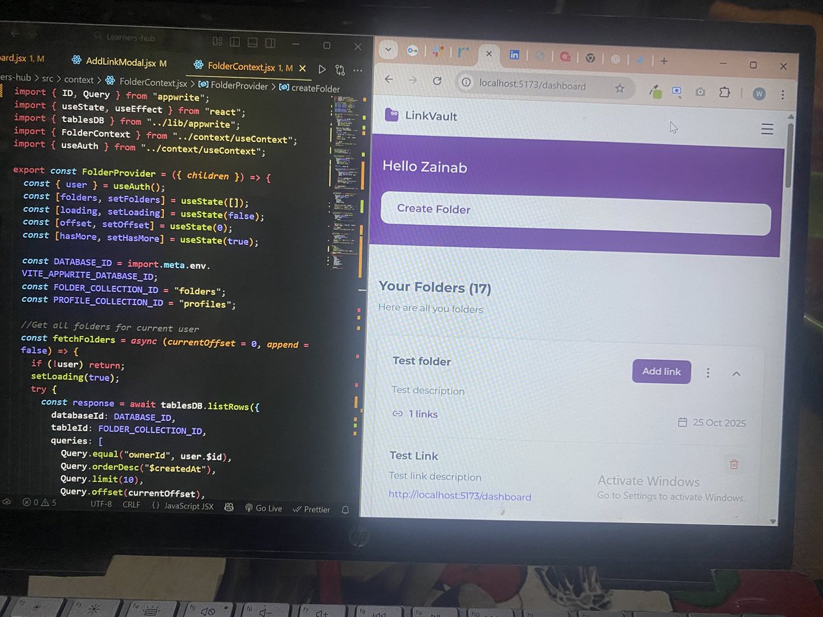 zaynab_eth's tweet image. Sometimes you write code and it works… but you’re still asking yourself, “Is this the right way?” 😩
That’s exactly how I feel working on this React project, maybe because I didn’t learn React through a full course, I just learnt by building.
#100DaysOfCode