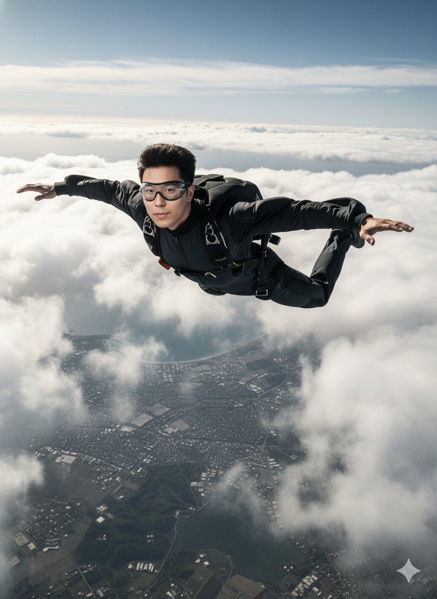 NanoBanana_labs's tweet image. See yourself skydiving from the edge of the sky ☁️🔥
Try it with your photo✨
copy the prompt below and make it real 👇
1. Open Gemini app
2. Click create image and upload your photo 
3. Paste the prompt below 
4. Generate.
Follow @NanoBanana_labs for more prompts and ideas✨…