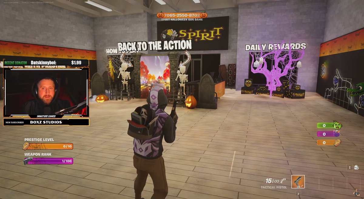 Giggila's tweet photo. Perfect for Halloween its @FNSCARYGAMES 

Spirit Halloween One Shot

Code: 7065-2550-8702
Partnered with Spirit https://t.co/D5pRqtdIhx