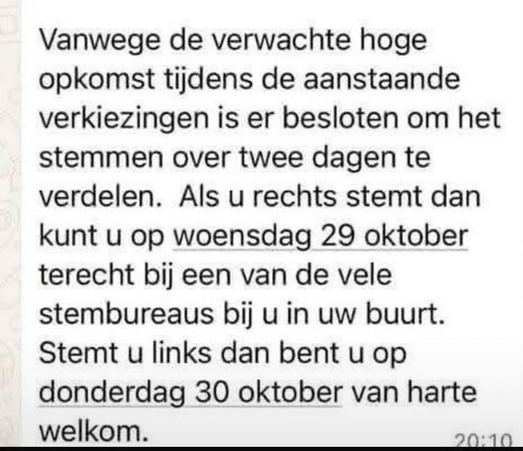 Goed opletten PvdA GroenLinks, D66, CDA en aanverwanten linkse partijen: