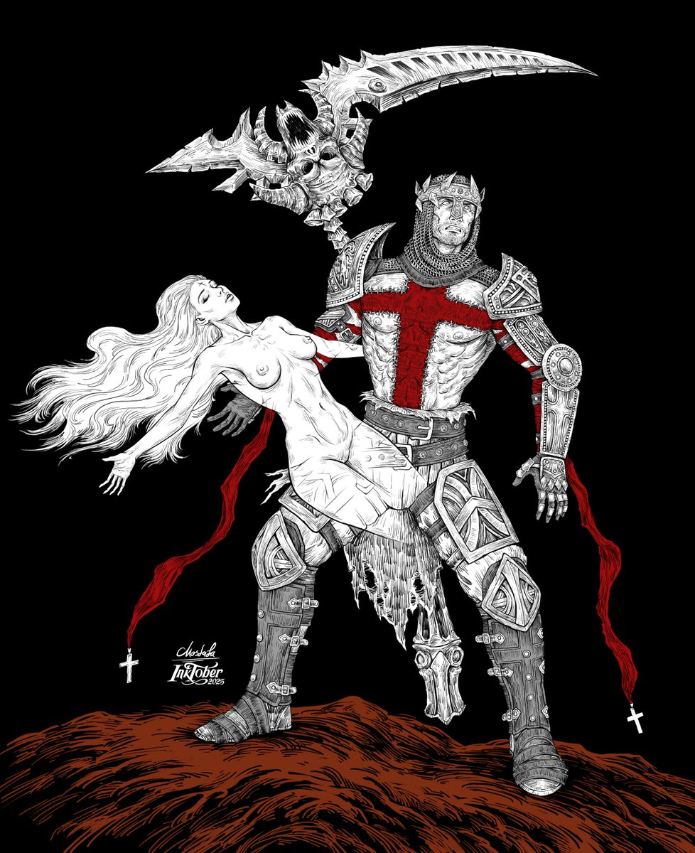 Inktober - Day 25 - Inferno
Dante's Inferno Fan Art
One of the most underrated Hack&amp;Slash games that I love very much. From the time that games were made to be FUN and artistic by developers who had the courage and balls to make something unique and entertaining!
#inktober2025