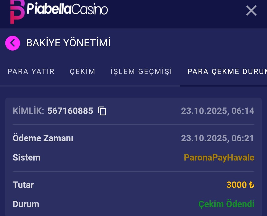 lazzdanadam's tweet photo. PiaBellaCasino_  çekim talebim anında gönderildi. Çok teşekkür ederim #Piabellacasino https://t.co/JoljzXbeYt