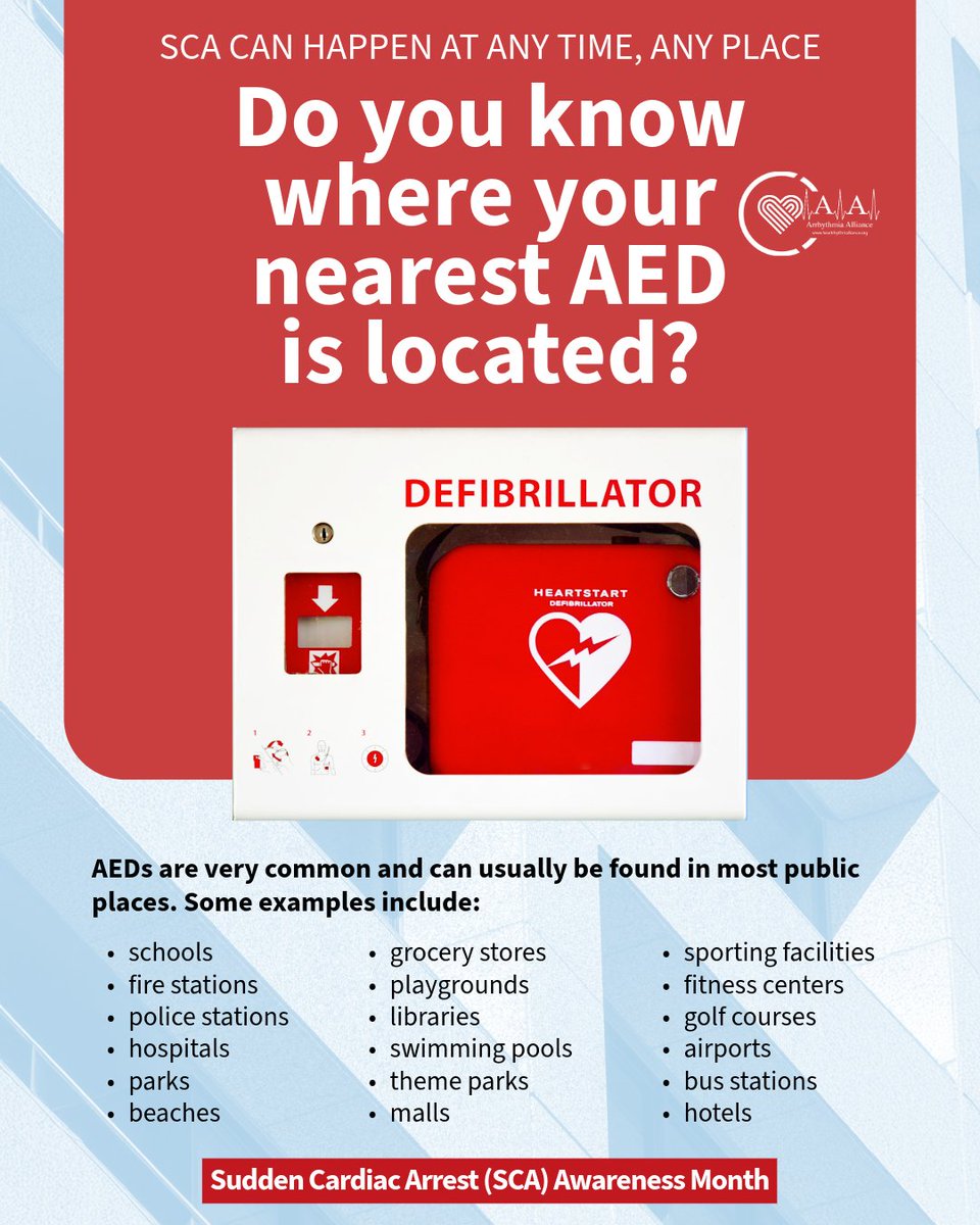 Could you find an AED right now? 📍
Most people cannot, but in a cardiac emergency, knowing where to find one could save a life.

#DefibsSaveLives is helping children and adults learn AED locations and how simple they are to use. Learn more: loom.ly/J2eBLkI