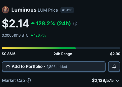 gm $lum holders

last looked at my bags under $0.70 2 days ago, was a bit worried but things turn around quick 

😂🔥
