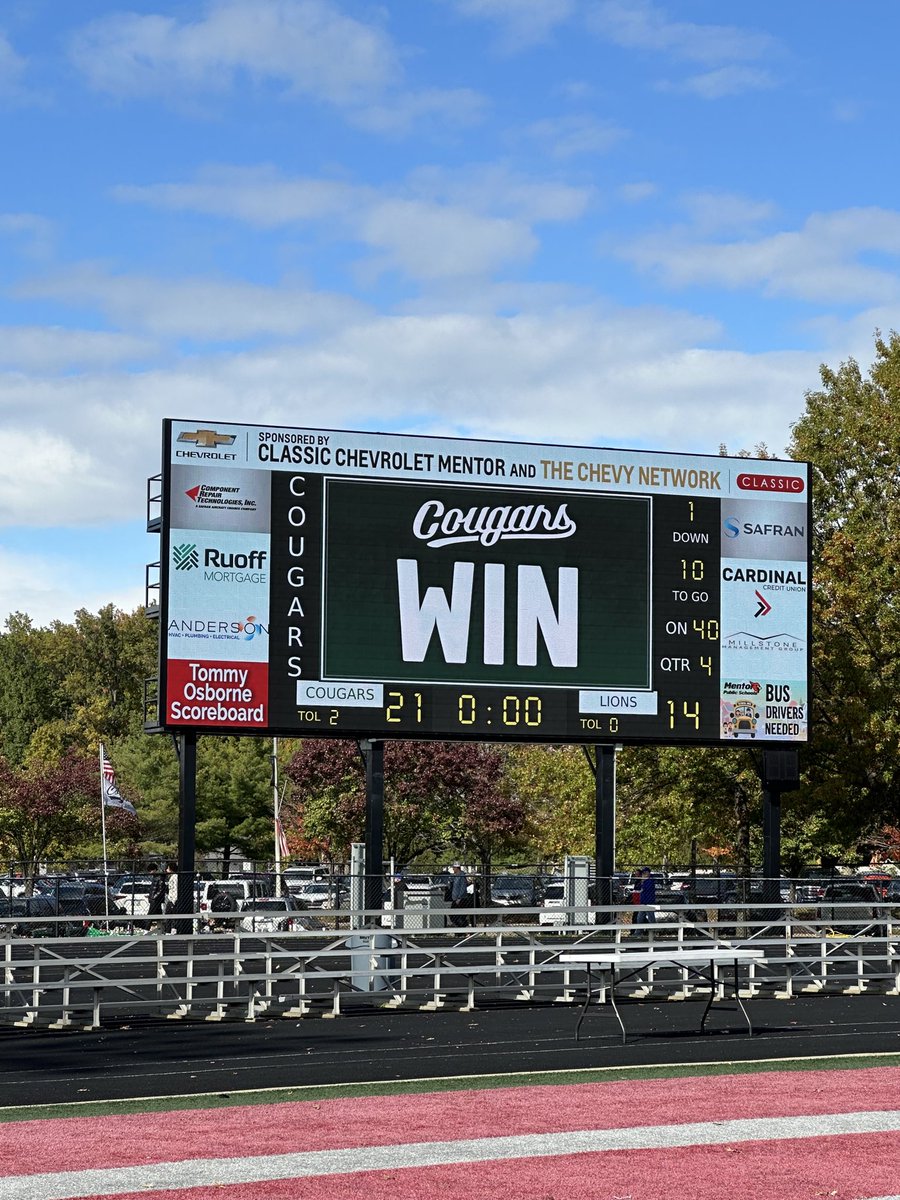 Final from the JTO…Lake Catholic 21 NDCL 14! Go Cougars!