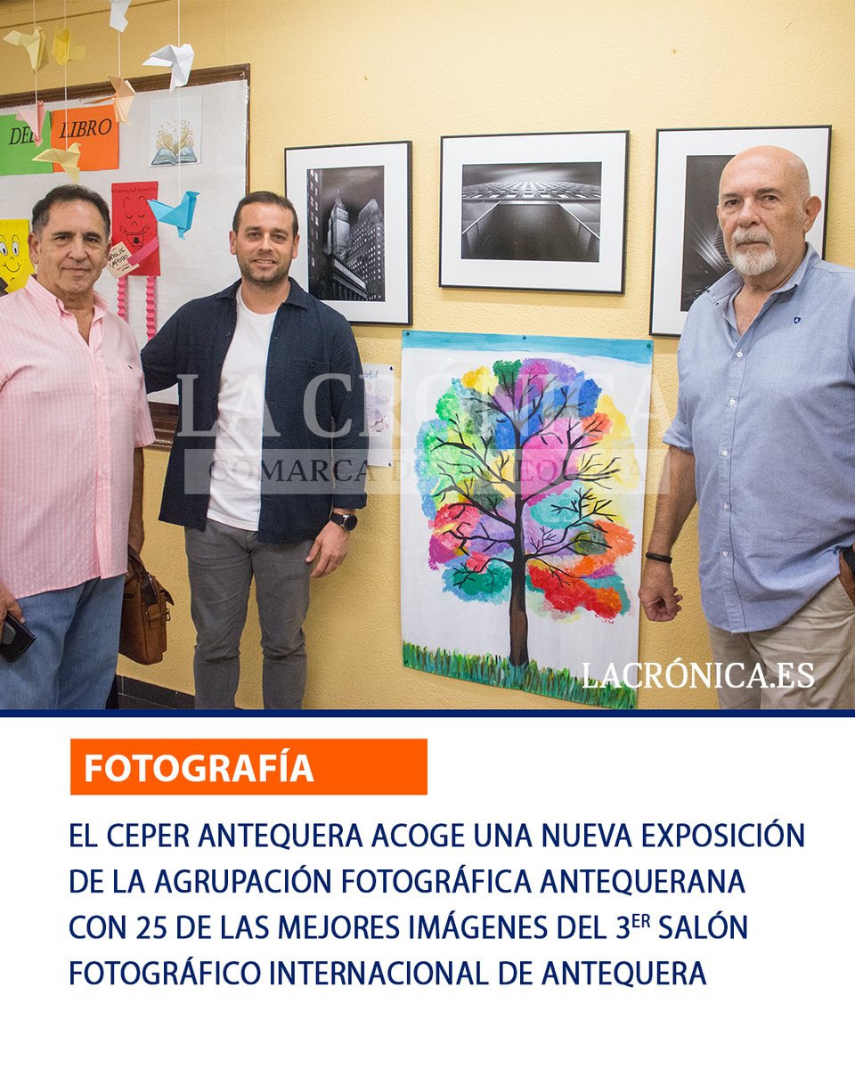 lacronica_atq's tweet photo. #Fotografía | @AFAAntequera inaugura una nueva exposición en las instalaciones del @ceperantequera  

▶ 25 de las mejores imágenes del 3er Salón Fotográfico Internacional de #Antequera se podrán ver en horario de 9:00 a 14:00 horas y de 16:00 a 21:00 horas de lunes a viernes (excepto festivos), hasta el próximo 23 de enero de 2026

🔸 Más información en nuestra web https://t.co/YjPW7hffmS o en el periódico en papel de este sábado 25 de octubre

🔗 https://t.co/0LlsSOcD8A