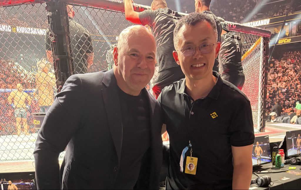 cz_binance's tweet image. First time watching UFC live. Awesome experience. Thanks @danawhite! 🙏