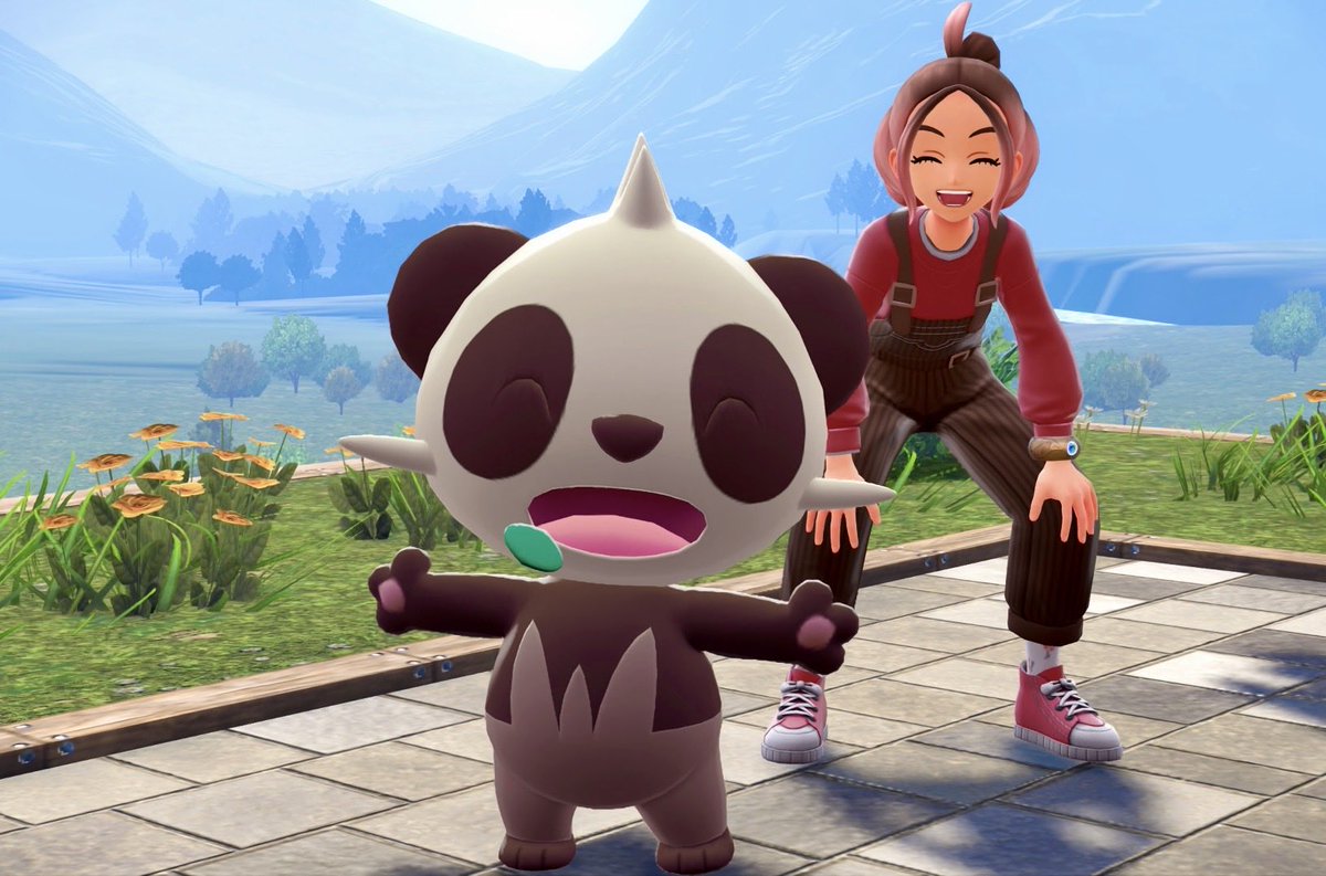 I found a shiny alpha Pancham and we became friends 🤎