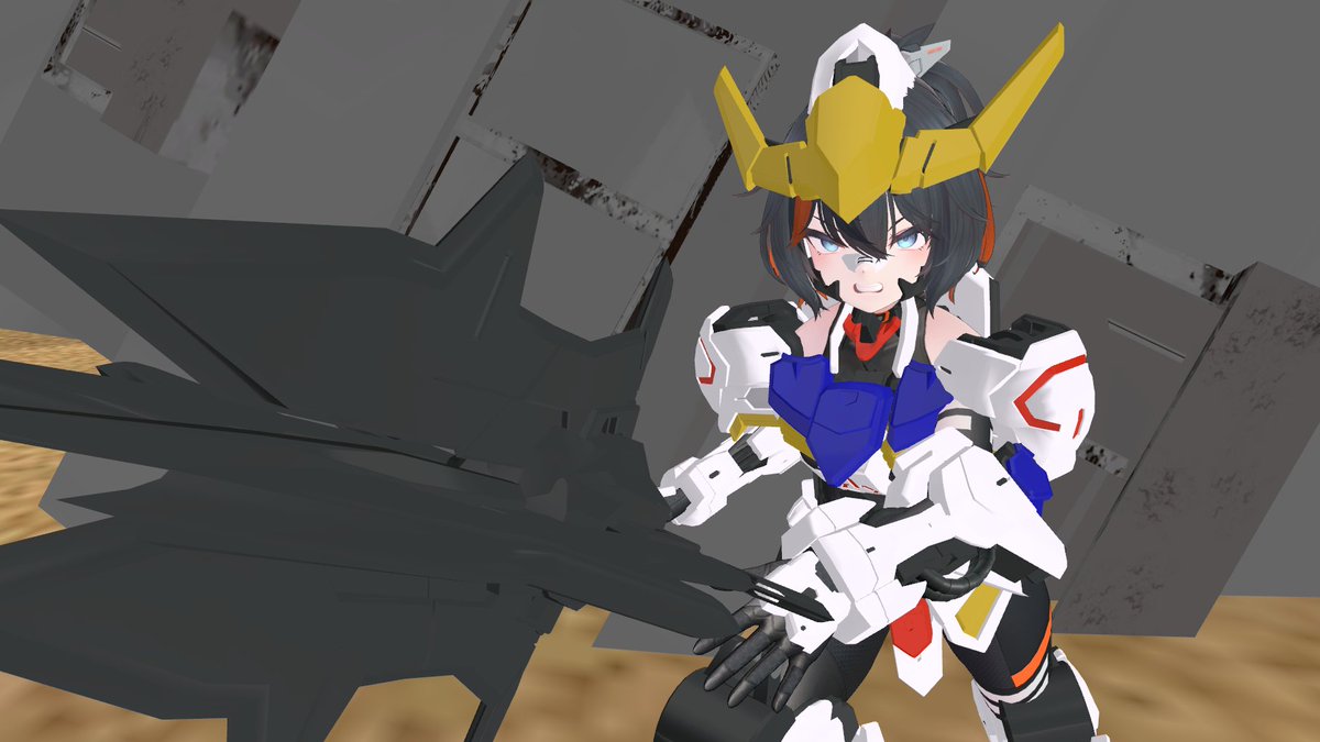 rityou_vrc804's tweet image. 『うるさいなぁ...。
　オルガの声が...聞こえないだろ...。』

完成！！！バルバトスウォルフラムちゃんリメイク！
前回作ったバルバトスが去年の12月に制作したので、10ヶ月ぶりのリメイクとなります！
#VRC_MS少女 #MS少女 #VRChat