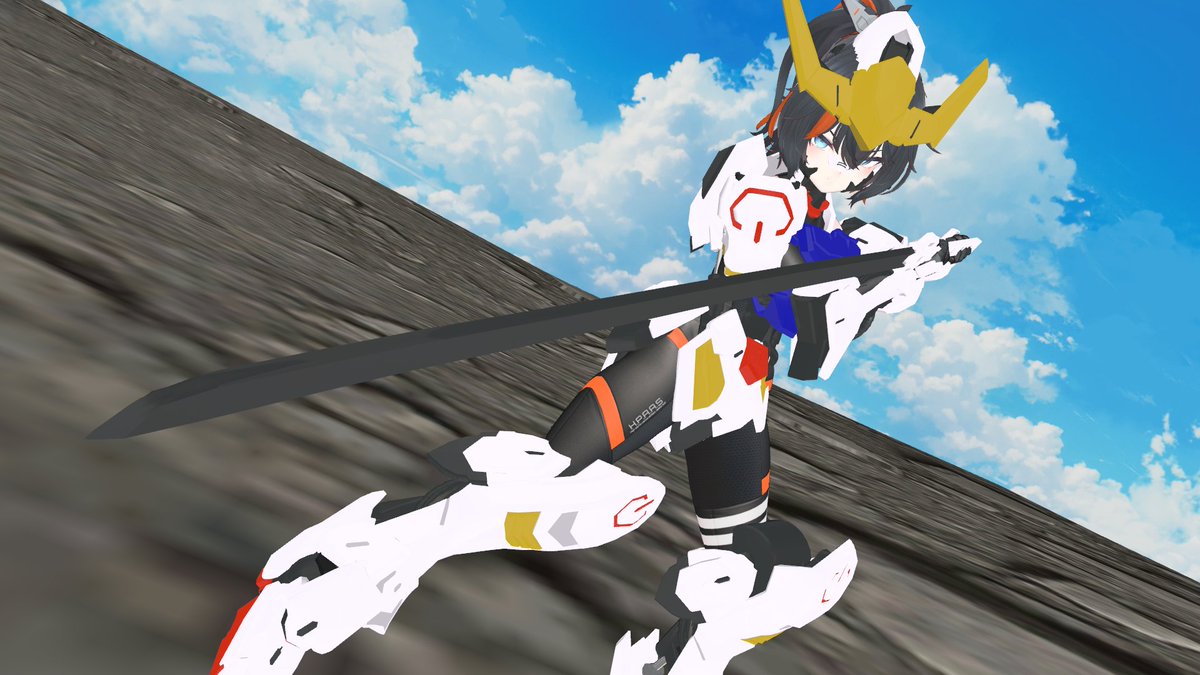 rityou_vrc804's tweet image. 『うるさいなぁ...。
　オルガの声が...聞こえないだろ...。』

完成！！！バルバトスウォルフラムちゃんリメイク！
前回作ったバルバトスが去年の12月に制作したので、10ヶ月ぶりのリメイクとなります！
#VRC_MS少女 #MS少女 #VRChat