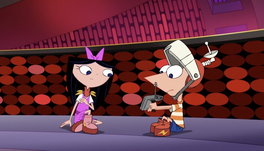 authcadence18's tweet image. #1: Meapless in Seattle. Phineas realizes Isabella is a secret cute weapon bc “her cuteness goes right to her core” and she in turn defeats Mitch!! After he’s literally hypnotized an entire nation of aliens!!