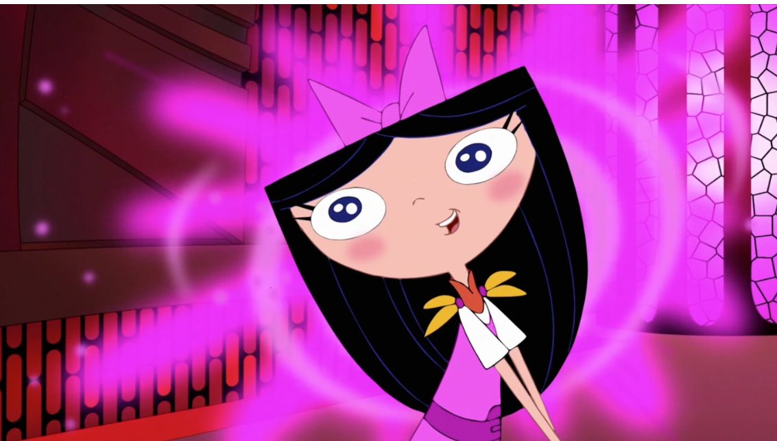 authcadence18's tweet image. #1: Meapless in Seattle. Phineas realizes Isabella is a secret cute weapon bc “her cuteness goes right to her core” and she in turn defeats Mitch!! After he’s literally hypnotized an entire nation of aliens!!