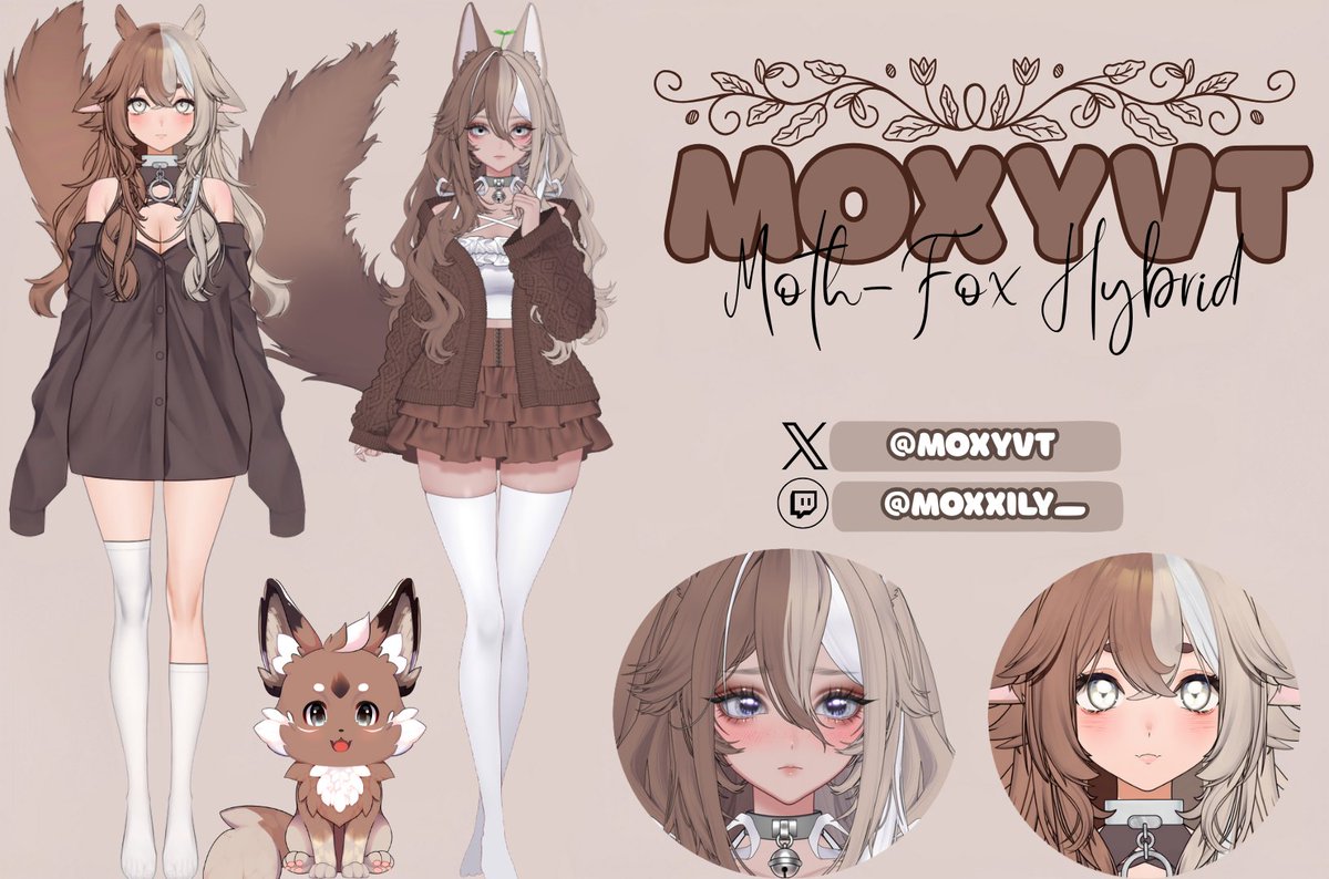 floofenfox's tweet photo. 🌻Hallo, I'm Moxy. A Moth/Fox Hybrid VTuber🌻
https://t.co/e6JjY1WMFq 
――🤎――

Art Tag: #MoxyVT
――🤎――  

Model (Customizable): @senmaku_
 &amp; @suiika___
 
 ――🤎――

🌱I love to goof around &amp; play games🎮 (survival, FPS, horror &amp; indie) https://t.co/U90JlgZYOf