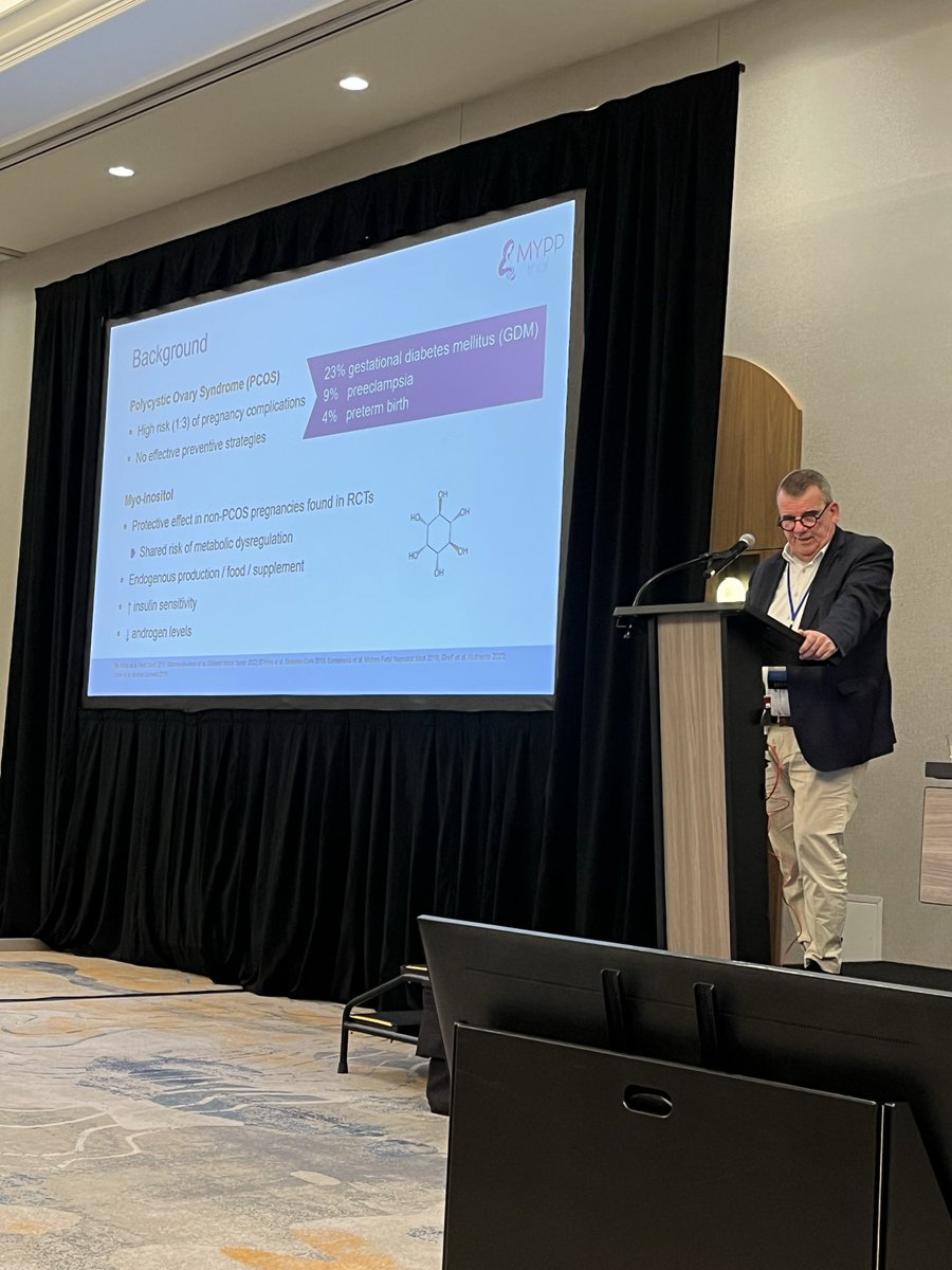 aepcossociety's tweet image. SESSION 7: PCOS and Reproduction
Chairs: Richard Legro &amp;amp; Marcelle Cedars

Myo-inositol Supplementation to Prevent Pregnancy Complications in Women with #PCOS - The MYPP trial 🎤 by Prof Joop Laven 🇳🇱